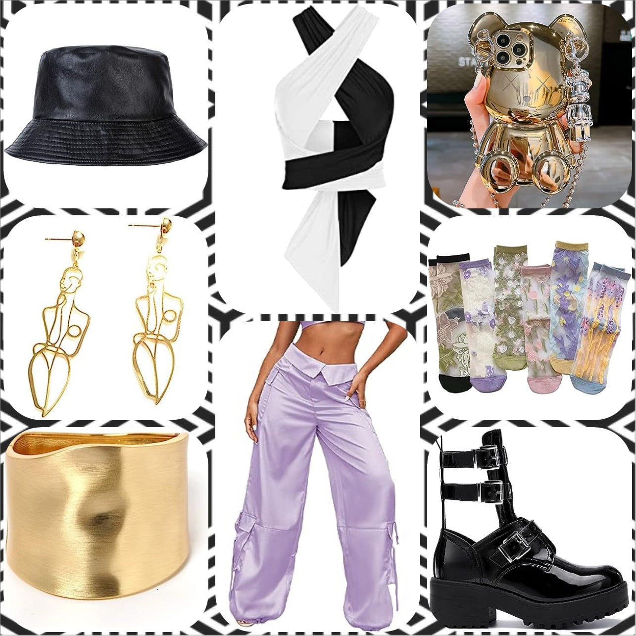 Purple Color Block Abstract Box